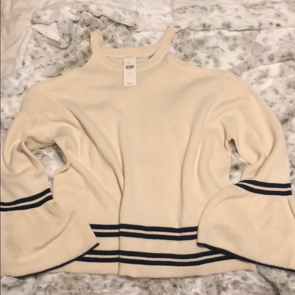 Cold shoulder sweater